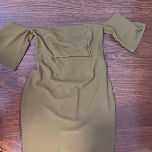 Mustard yellow midi dress